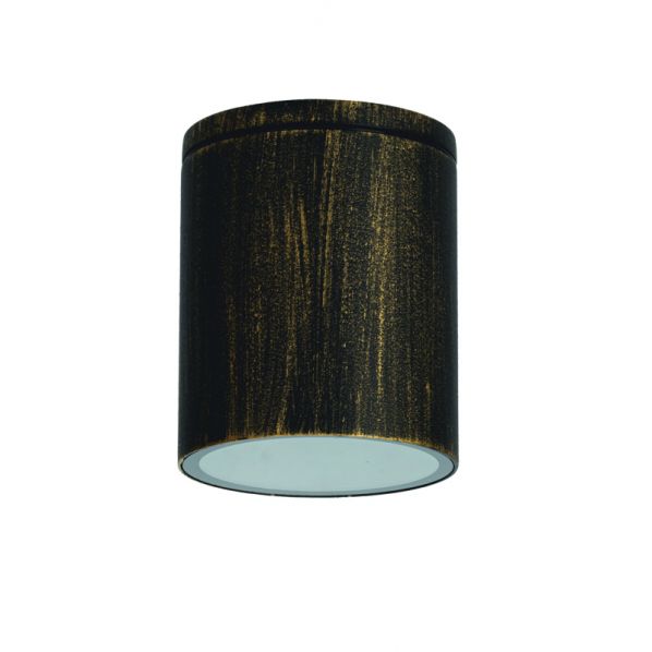 ^GU10  ROUND CEILING LUMINAIRE 230V AC GOLDEN BLACK IP65 GU10 MAX.35W