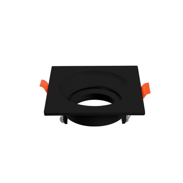 ΣΠΟΤ GU10 ΑΛΟΥΜΙΝΙΟΥ ΤΕΤΡΑΓΩΝΟ ΒΑΘΥ ΚΙΝΗΤΟ ΜΑΥΡΟ