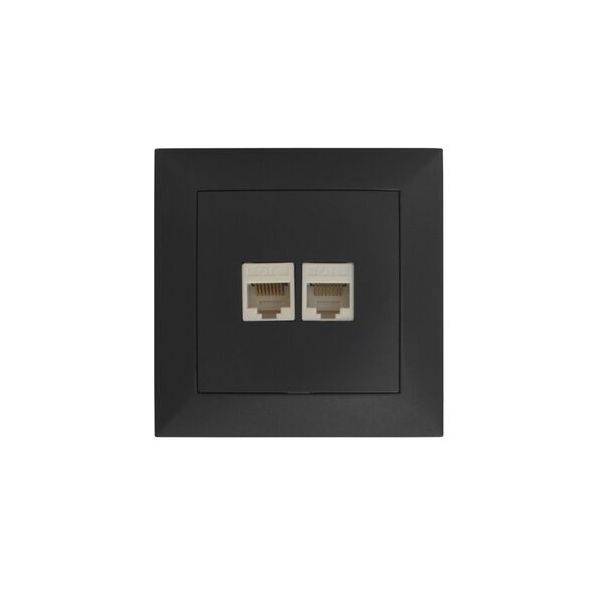 ΠΡΙΖΑ DATA ΔΙΠΛΗ RJ45+RJ45 CAT.6 ΠΛΗΡΗΣ ΑΝΘΡΑΚΙ