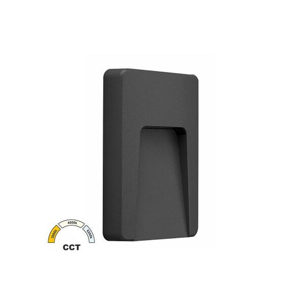 LED ΦΩΤΙΣ.PC ΕΠΙΤΟΙΧΟ ΕΜΜΕΣΟΥ ΟΡΘΟΓΩΝΙΟ 3W CCT IP65 ΓΡΑΦΙΤΗΣ