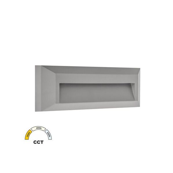 LED ΦΩΤΙΣ.PC ΕΠΙΤΟΙΧΟ ΕΜΜΕΣΟΥ ΟΡΘΟΓΩΝΙΟ 2W CCT IP65 ΓΚΡΙ