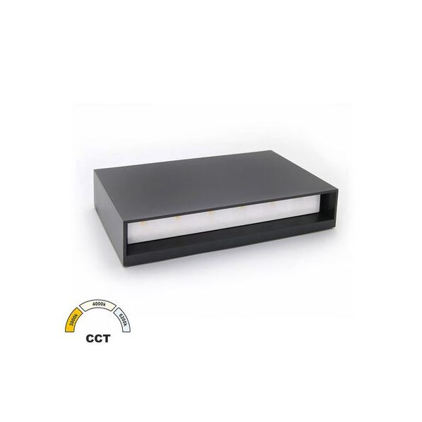 LED ΦΩΤΙΣΤ.PC ΟΡΘΟΓΩΝΙΟ ΔΙΠΛΗ ΚΑΤΕΥΘ.12W CCT IP65 ΓΡΑΦΙΤΗ