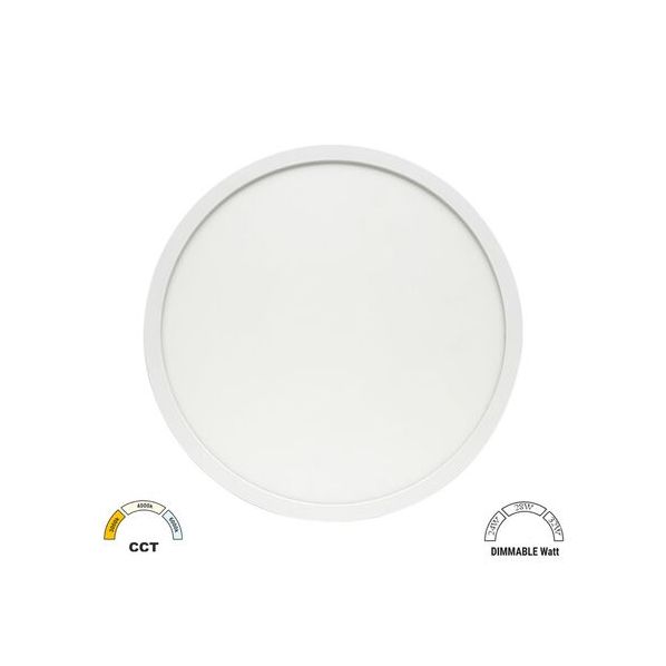 LED ΠΛΑΦ. PC ΜΕ ΦΩΤ.BACKLIT Φ383MM CCT 24-28-32W IP40 ΛΕΥΚΗ