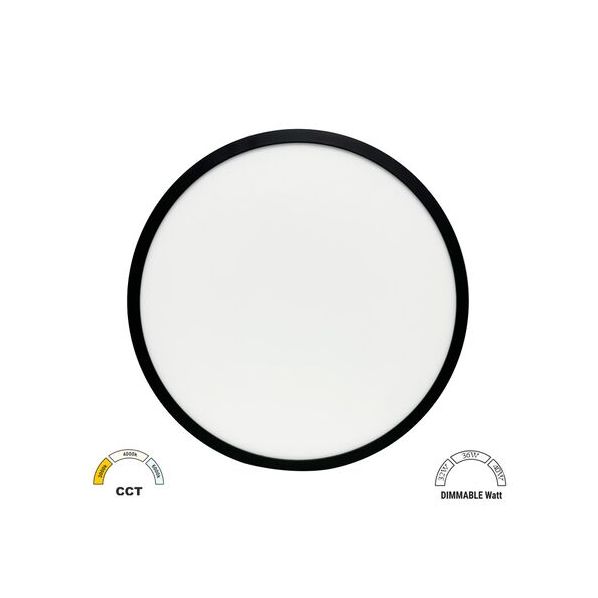LED ΠΛΑΦΟΝΙΕΡΑ PC Φ483MM CCT 32-36-40W IP40 ΜΑΥΡΗ
