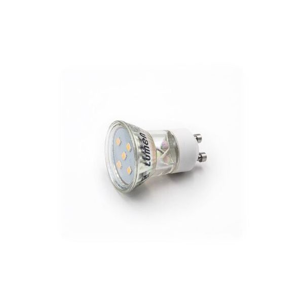 LED ΛΑΜΠΑ GU10 MR11 ΓΥΑΛΙΝΟ 2W 105° ΨΥΧΡΟ 6200Κ