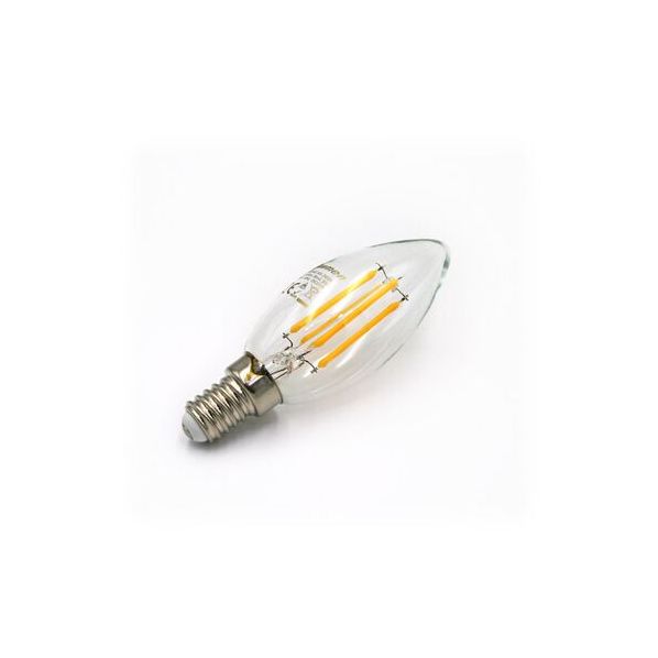 LED ΛΑΜΠΑ COG ΚΕΡΑΚΙ ΔΙΑΦΑΝΟ Ε14 4W 230V ΨΥΧΡΟ