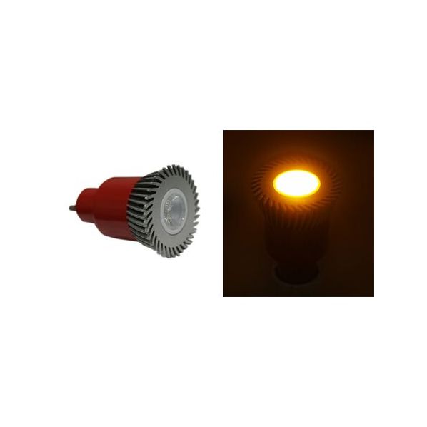 LED ΛΑΜΠΑ ΙΣΧΥΟΣ GU10 3W 230V 1 Led 30° ΠΟΡΤΟΚΑΛΙ