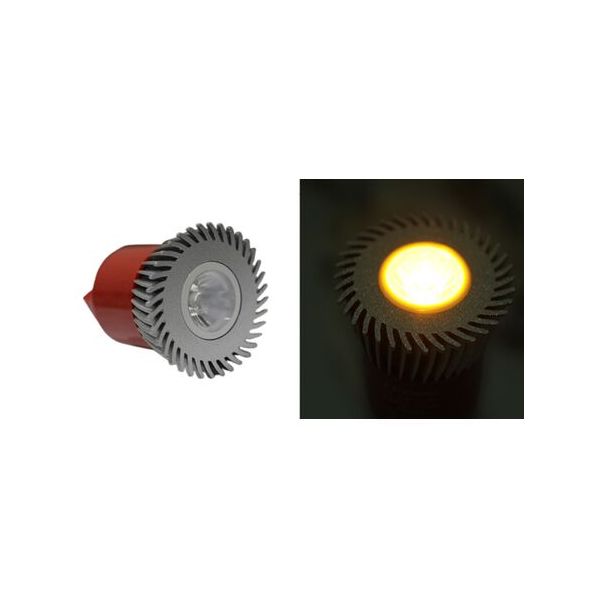 LED ΛΑΜΠΑ ΙΣΧΥΟΣ MR16 3W 230V 1 Led 10° ΠΟΡΤΟΚΑΛΙ