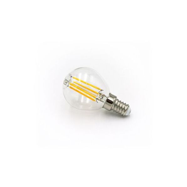 LED ΛΑΜΠΑ COG ΣΦΑΙΡΙΚΟ ΔΙΑΦΑΝΟ Ε14 6W 230V ΛΕΥΚΟ