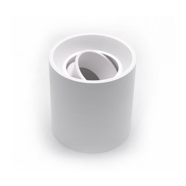 ΣΠΟΤ PC ΟΡΟΦΗΣ ΣΤΡΟΓΓΥΛΟ ΒΑΘΥ 1ΧGU10 Φ96*100 ΛΕΥΚΟ