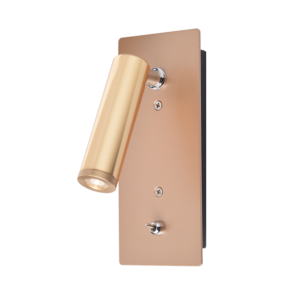 ΕΠΙΤΟΙΧΟ Φ/Σ LED 3W 4000K ΧΩΝΕΥΤΟ ΜΕΤΑΛΛΙΚΟ ΧΡΥΣΟ INYOKA