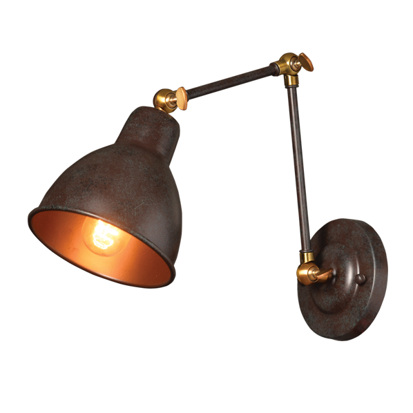 ΕΠΙΤΟΙΧΟ Φ/Σ 1ΧΕ27 ΜΕΤΑΛΛΙΚΟ ΣΚΟΥΡΙΑ ΒΡΑΧΙΟΝΑΣ Φ15Χ39CM THALASSA