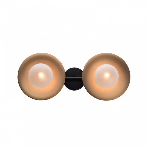 ΕΠΙΤΟΙΧΟ Φ/Σ 2ΧG9 ΟΡΕΙΧΑΛΚΟ/ΜΑΥΡΟ ΜΕΤ/ΚΟ + ΓΥΑΛΙ 20X47X18CM LAYLA