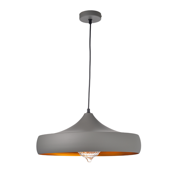 ΚΡΕΜΑΣΤΟ Φ/Σ 1ΧΕ27 ΜΕΤΑΛΛΙΚΟ ΓΚΡΙ/ΧΡΥΣΟ Φ46ΧΗ123CM CALIPHATE