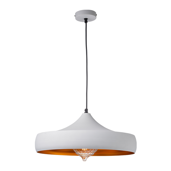 ΚΡΕΜΑΣΤΟ Φ/Σ 1ΧΕ27 ΜΕΤΑΛΛΙΚΟ ΛΕΥΚΟ/ΧΡΥΣΟ Φ46ΧΗ123CM CALIPHATE