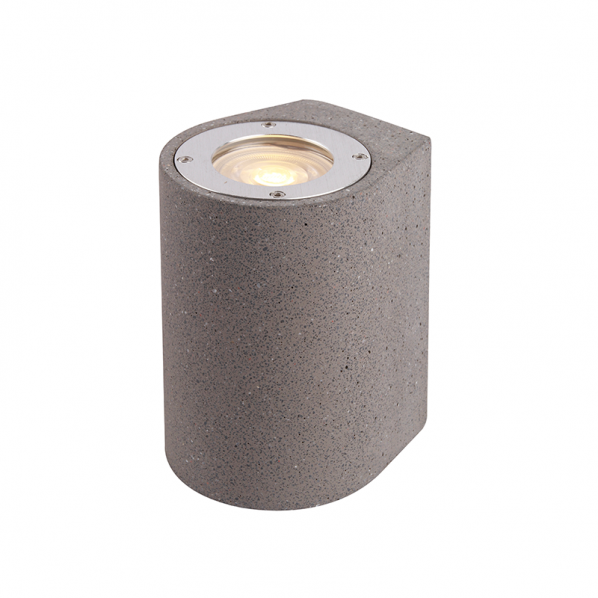 ΣΤΡΟΓΓΥΛΟ ΕΠΙΤΟΙΧΟ ΦΩΤΙΣΤΙΚΟ IP65 GU10 ΜΑΥΡΟ ΤΣΙΜΕΝΤΟ