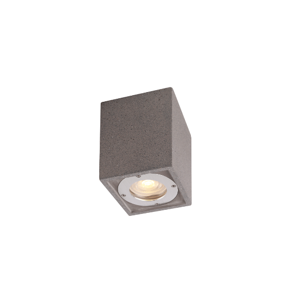 ΤΕΤΡΑΓΩΝΟ ΦΩΤΙΣΤΙΚΟ ΟΡΟΦΗΣ IP65 GU10 ΜΑΥΡΟ ΤΣΙΜΕΝΤΟ