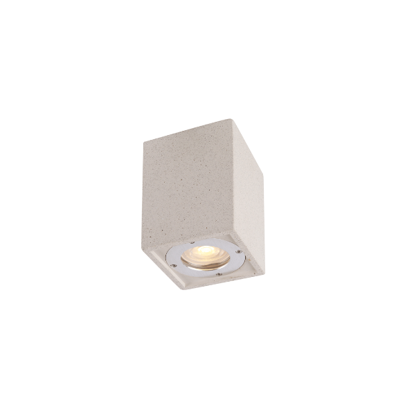 ΤΕΤΡΑΓΩΝΟ ΦΩΤΙΣΤΙΚΟ ΟΡΟΦΗΣ IP65 GU10 ΛΕΥΚΟ ΤΣΙΜΕΝΤΟ