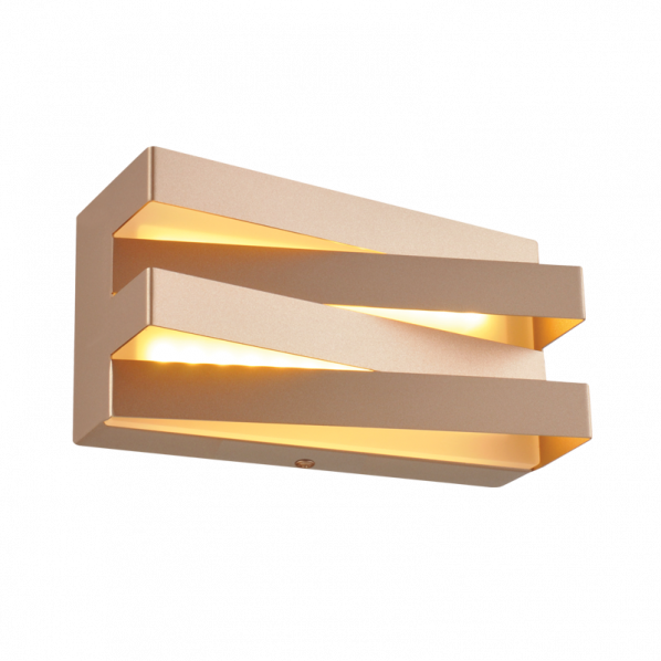 ΕΠΙΤΟΙΧΟ Φ/Σ LED 12W 3000K 960LM ΣΚΟΥΡΟ ΧΡΥΣΟ ΜΕΤ/ΚΟ 20X11X9CM MILANO