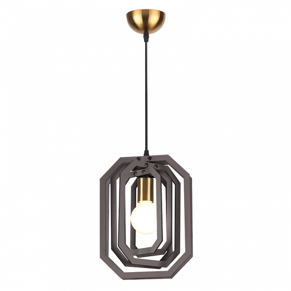 ΚΡΕΜΑΣΤΟ Φ/Σ 1ΧΕ27 ΣΚ.ΚΑΦΕ ΔΕΡΜΑ MDF D24XH100CM TRITON