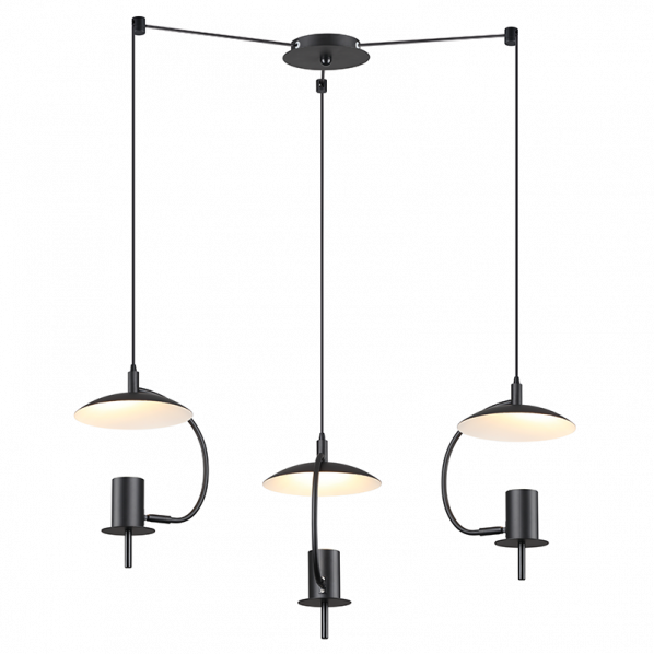 ΚΡΕΜΑΣΤΟ Φ/Σ 3ΧGU10 ΜΑΥΡΟ ΜΕΤΑΛΛΙΚΟ D60XH150CM PARACHUTE