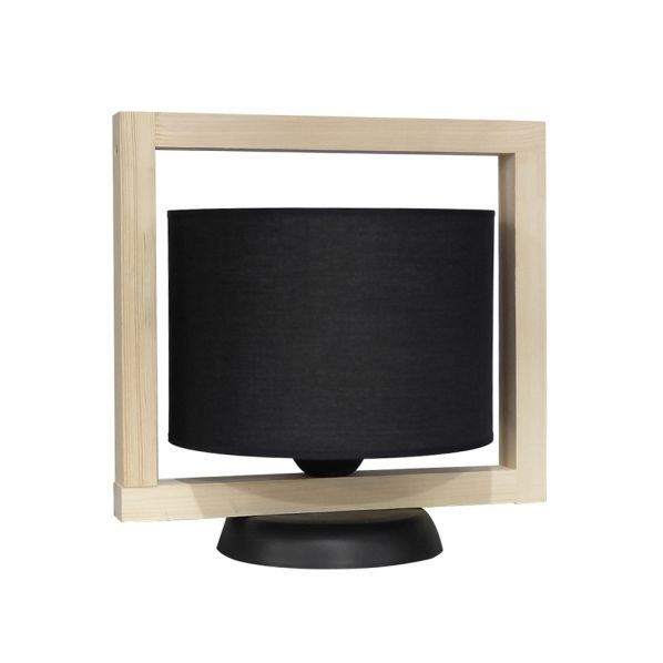 HKF-03PR ΠΟΡΤΑΤΙΦ WOOD ΜΑΥΡΟ-NATURAL Ε/27 ΑΜΠΑΖΟΥΡ