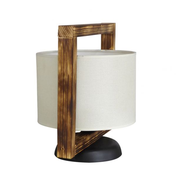 HKF-01PR ΠΟΡΤΑΤΙΦ WOOD ΛΕΥΚΟ/ΚΡΕΜ-ΚΑΜΕΝΟ Ε/27 ΑΜΠΑΖΟΥΡ