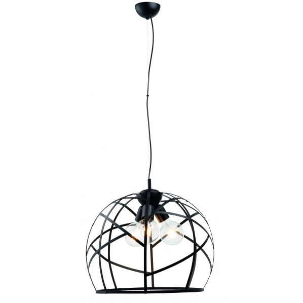 ΦΩΤΙΣΤΙΚΟ ΠΛΕΓΜΑ ΜΕΤΑΛΛΟ ΜΑΥΡΟ Ε27 Φ50 3Φ