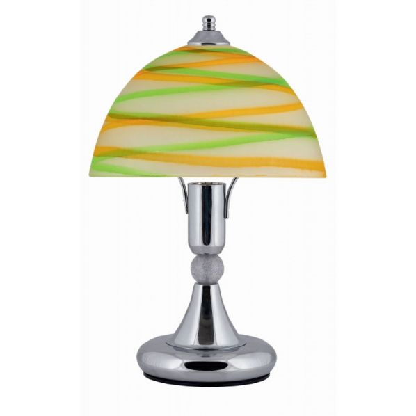 ΦΩΤΙΣΤΙΚΟ ΠΟΡΤΑΤΙΦ ΜΕΤΑΛΛΟ ΝΙΚΕΛ /ΓΥΑΛΙ ΠΡΑΣΙΝΟ-ΠΟΡΤΟΚΑΛΙ  Ε14