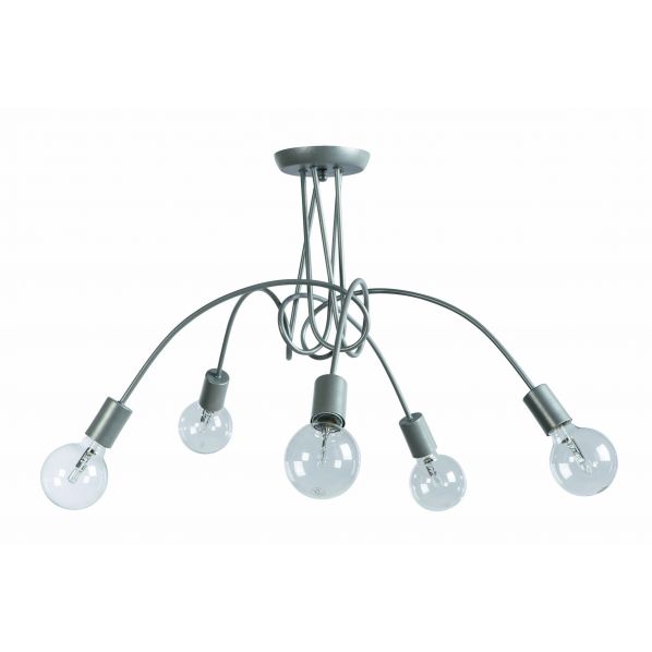 ΦΩΤΙΣΤΙΚΟ ΠΟΛΥΦΩΤΟ 5Φ ΜΕΤΑΛΛΟ ΑΣΗΜΙ Ε27