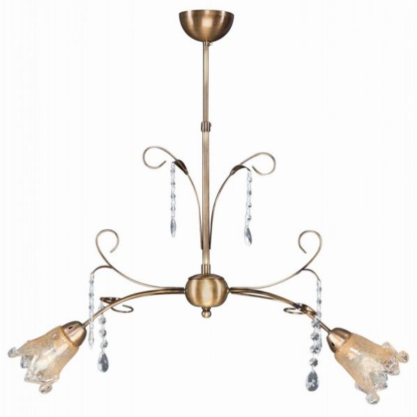 ΦΩΤΙΣΤΙΚΟ ΠΟΛΥΦΩΤΟ 2Φ ΜΕΤΑΛΛΟ ΜΠΡΟΝΖΕ/ΓΥΑΛΙ Ε14