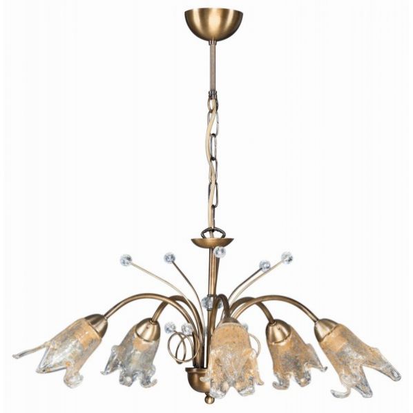 ΦΩΤΙΣΤΙΚΟ ΠΟΛΥΦΩΤΟ 5Φ ΜΕΤΑΛΛΟ ΜΠΡΟΝΖΕ/ΓΥΑΛΙ Ε14