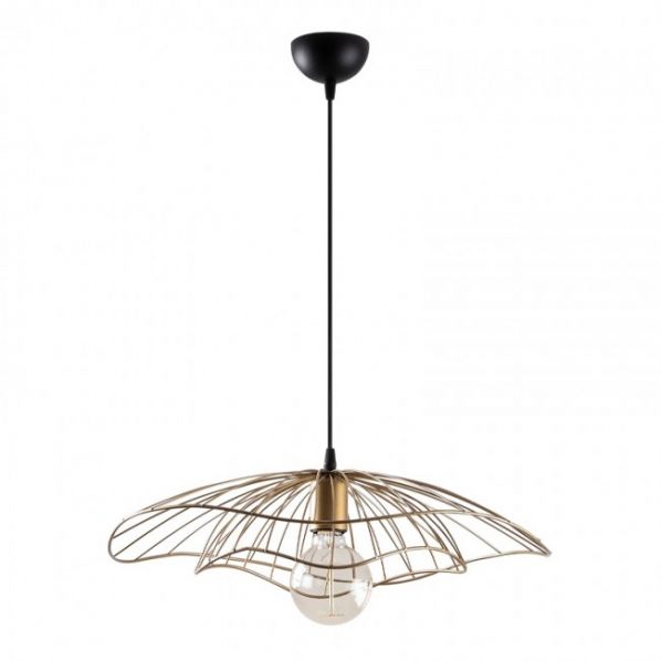 ΦΩΤΙΣΤΙΚΟ ΟΡΟΦΗΣ YILDO MEGAPAP E27 ΜΕΤΑΛΛΙΚΟ ΜΟΝΟΦΩΤΟ ΧΡΩΜΑ ΧΡΥΣΟ VINTAGE Φ50X111ΕΚ.