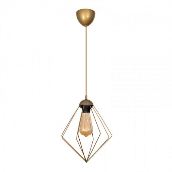 ΦΩΤΙΣΤΙΚΟ ΟΡΟΦΗΣ NURA MEGAPAP E27 ΜΕΤΑΛΛΙΚΟ ΜΟΝΟΦΩΤΟ ΧΡΩΜΑ ΧΡΥΣΟ 24X24X72ΕΚ.