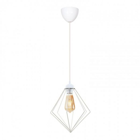 ΦΩΤΙΣΤΙΚΟ ΟΡΟΦΗΣ NURA MEGAPAP E27 ΜΕΤΑΛΛΙΚΟ ΜΟΝΟΦΩΤΟ ΧΡΩΜΑ ΛΕΥΚΟ 24X24X72ΕΚ.