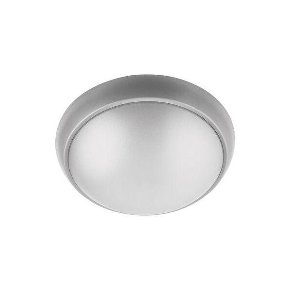 LED ΠΛΑΦΟΝΙΕΡΑ PC ΣΤΡΟΓΓΥΛΗ Φ213mm 9W 4000K IP65 ΓΚΡΙ
