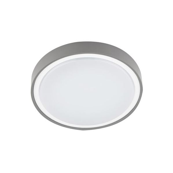 LED ΠΛΑΦΟΝΙΕΡΑ PC ΣΤΡΟΓΓΥΛΗ Φ300mm 18W 4000K IP65 ΓΚΡΙ