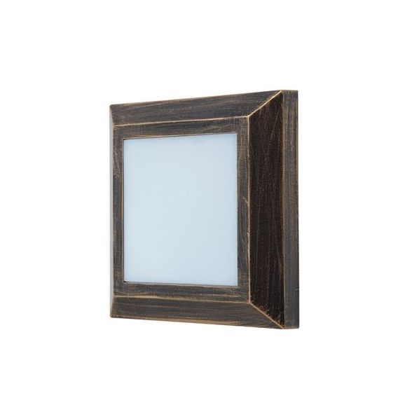 LED ΠΛΑΦΟΝ.PC ΤΕΤΡΑΓΩΝΗ D125mm 4W 3000Κ IP65 ΡΟΥΣΤΙΚ