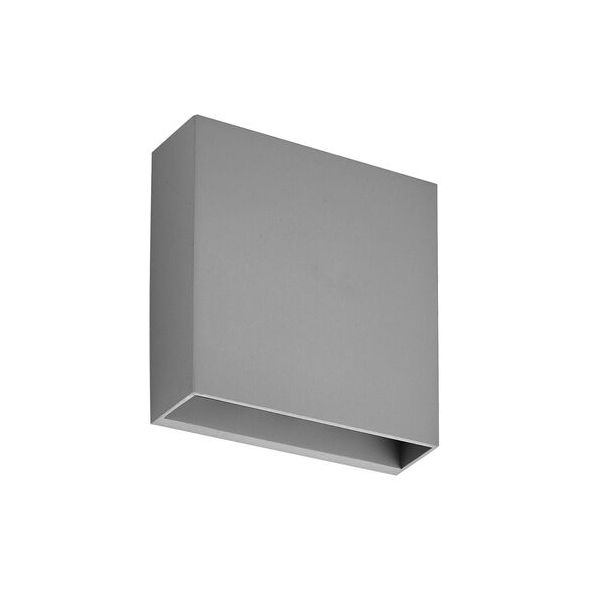 LED ΦΩΤΙΣΤ PC ΤΕΤΡΑΓΩΝΟ ΔΙΠΛΗΣ ΚΑΤΕΥΘ 6W 3000Κ IP65 ΓΚΡΙ