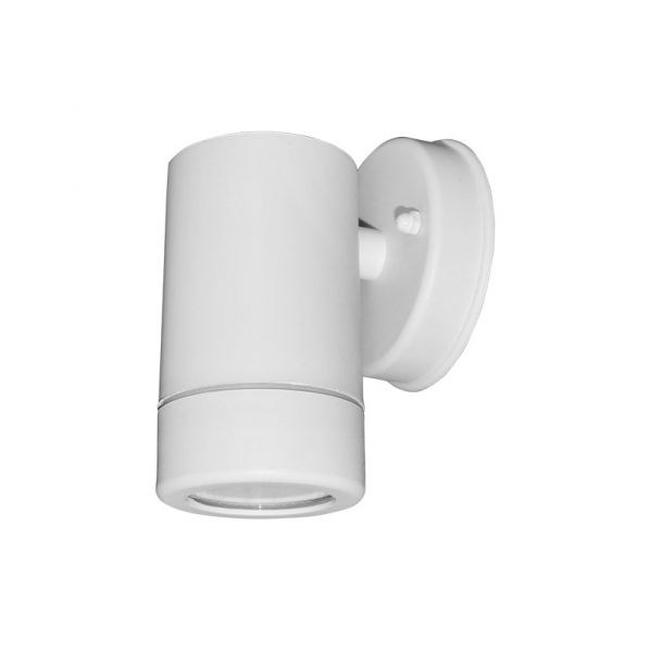 Φωτιστικό Πλαστικό Μονής Κατεύθυνσης Επίτοιχο Φ60 Gu10 Λευκό