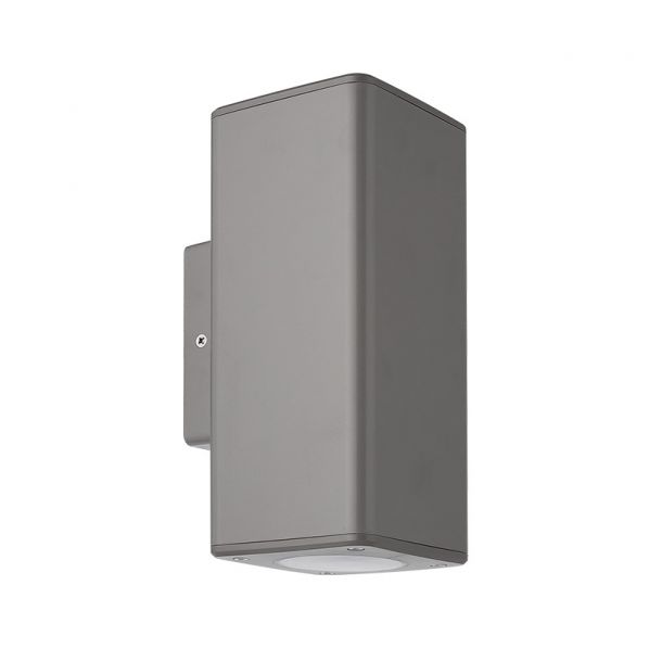 Φωτιστικό Πλαστικό Διπλής Κατεύθυνσης GU10 IP65 Επίτοιχο Γκρί