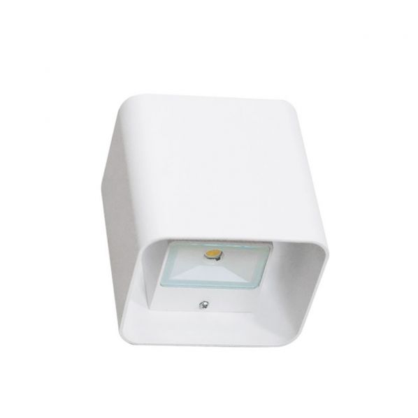 Led Φωτιστικό Επίτοιχο Αλουμινίου Κύβος  Διπλής  Κατεύθυνσης 2Χ3 3000Κ