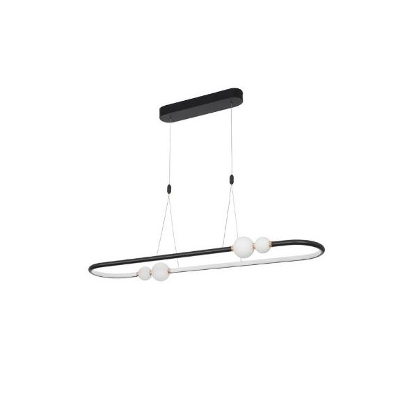 CELIA DIMMABLE BLACK ALUMINIUM OPAL GLASS LED 44.2 WATT 230 VOLT 2660LM 3000K IP20 100 L: 100 W: 28 H: 120 CM
