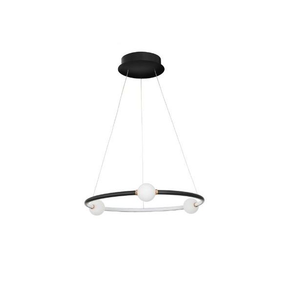 CELIA DIMMABLE BLACK ALUMINIUM OPAL GLASS LED 36 WATT 230 VOLT 2036LM 3000K IP20 D: 64 W: 64 H: 120 CM