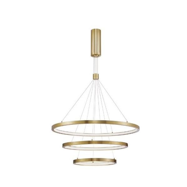 EMPATIA BRASS GOLD ALUMINIUM & ACRYLIC LED 108 WATT 230 VOLT 7560LM 3000K IP20 D1: 80 D2: 60 D3: 40 H: 150 CM