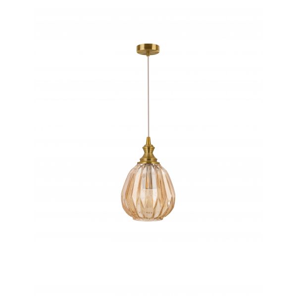 ZARLEY BRASS METAL CHAMPAGNE GLASS LED E27 1X12 WATT 230 VOLT IP20 BULB EXCLUDED D: 18 H: 120 CM
