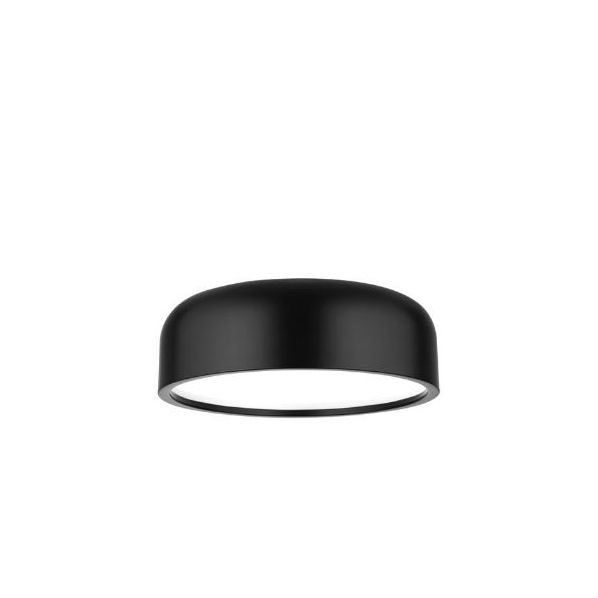PERLETO CEILING LIGHT OUT.MATT BLACK STEEL-IN.MATT WHITE STEEL E27 3X60W D:48 H:15CM