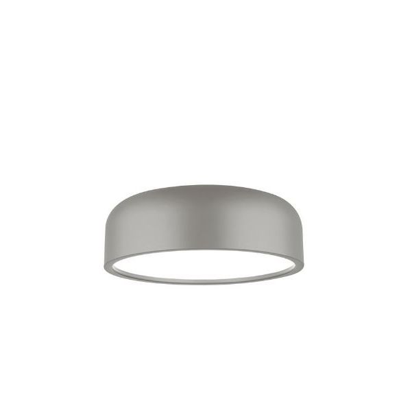 PERLETO CEILING LIGHT  OUT.MATT GREY STEEL-IN.MATT WHITE STEEL E27 3X60W D:48 H:15CM