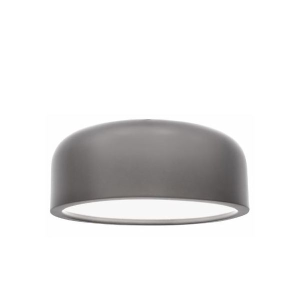 PERLETO CEILING LAMP STEEL GRAY METAL & ACRYLIC DIFFUSER E27 2X40W D:35 H:13CM