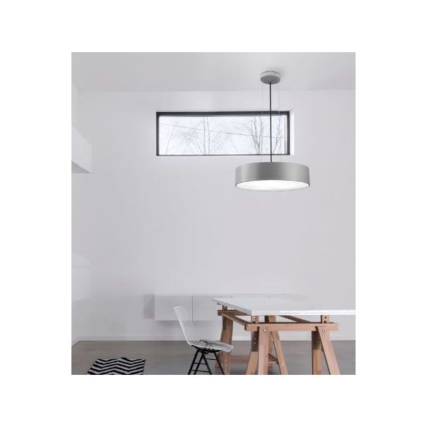 FINEZZA METAL & ACRYLIC DIFFUSER MATT GRAY OUTSIDE LED E27 3X10W IP20 BULB EXCLUDED D: 50 H: 130CM